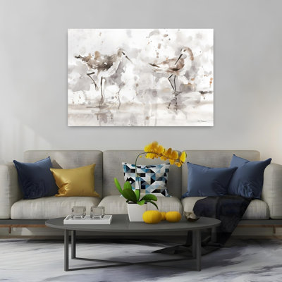 «Two Sandpipers», reproduction d'art mural abstrait contemporain