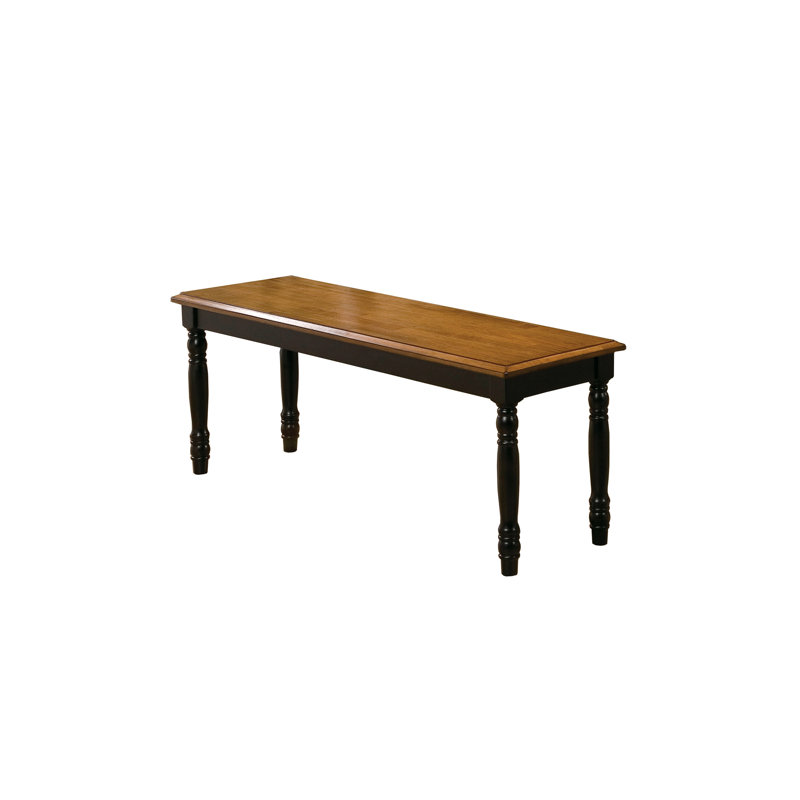 Courtdale Solid Wood Bench, Almond/Wheat, 18" H x 48" W x 14" D
