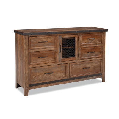 Dargan Dresser with 6 Drawers and 1 Door, Canyon Brown by Gracie Oaks