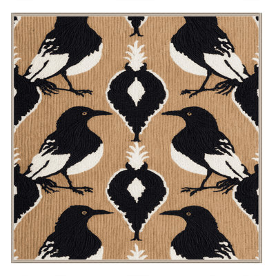 Washable Australian Magpie Birds Area Rug