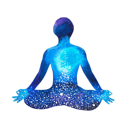 Chakra Human Lotus Pose Yoga - Wrapped Canvas Print