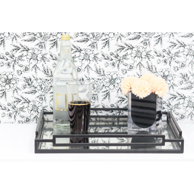 Najiyyah Glass Tray, Black