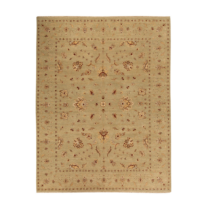 Wool Oriental Area Rug in Light Brown