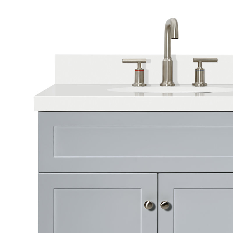 Ensemble de meuble-lavabo double 73 po Abell, gris, 73"