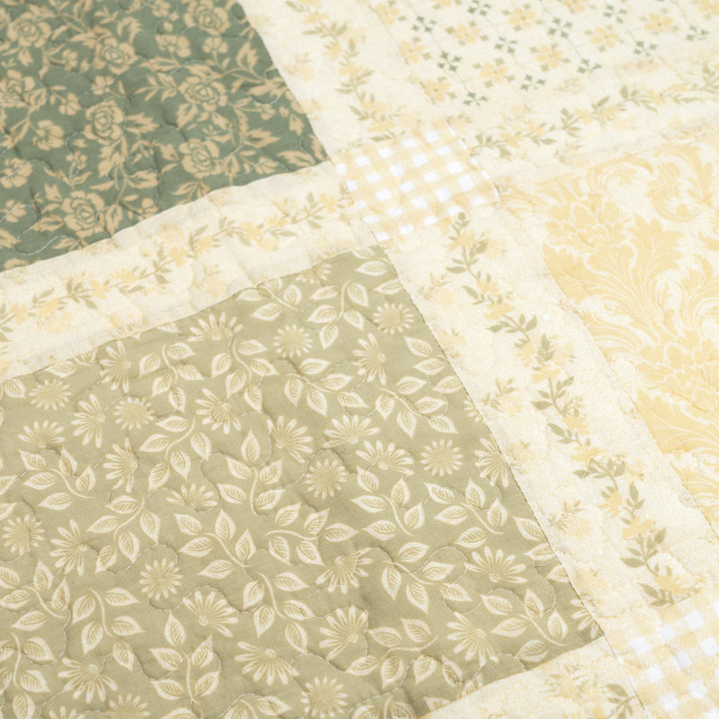 Donna Sharp Meadow Pieced Cotton Quilted Throw, 50" x 60"