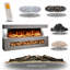 Davinci Stone Effect Freestanding Electric Fireplace Suite | 1500mm 3-sided Led Electric Fire with Panoramic Flame | Remote & App Control | Led Side Light-1133794197
