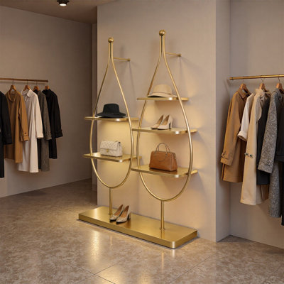 Gold Teardrop Display Shelf