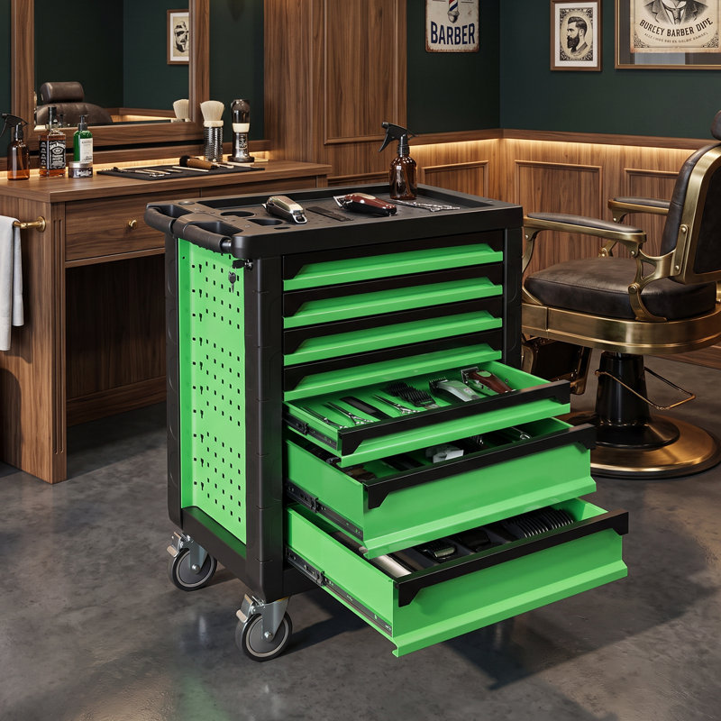 7-Drawer Rolling Tool Chest with Wheels, Tool Storage Cabinet with Locking System for Garage, Warehouse, Workshop