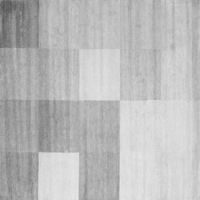 Tapis gris / blanc en chenille tissé à la machine Fielden