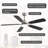 Derick 5-Blade Modern Ceiling Fan with LED Light and Remote Control-1458728787-1438298602