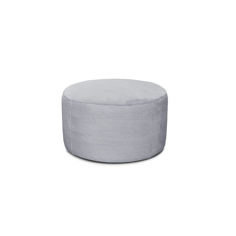 72cm Wide Circle Pouffe Ottoman, Ivory