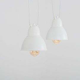 Culpeper 2 - Light Bell Pendant, White