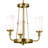 Vetivene 3 - Light Steel Dimmable Chandelier