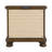 Dark Brown 2-Drawer Nightstand with USB