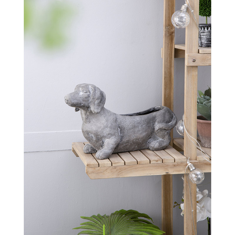 Pot à fleurs en métal Platt Dog Statue
