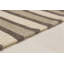 Tapis gris / crème / brun en laine tissé à la main de conception unique 4 pi 6 po x 6 pi 6 po Fickes