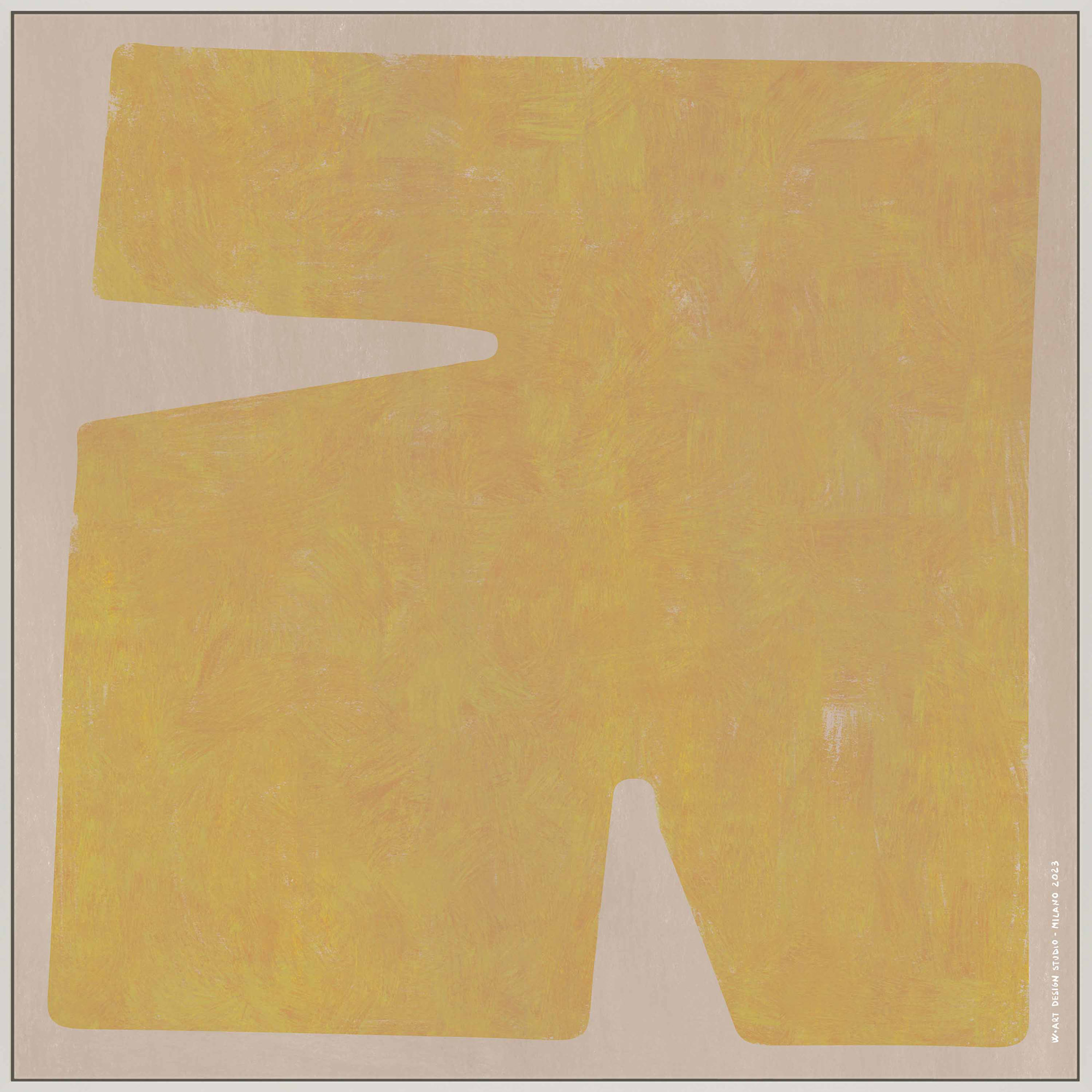 Sculpted Pastel 6 by Romina Gadler, 30" H x 30" W, White Canvas Framed