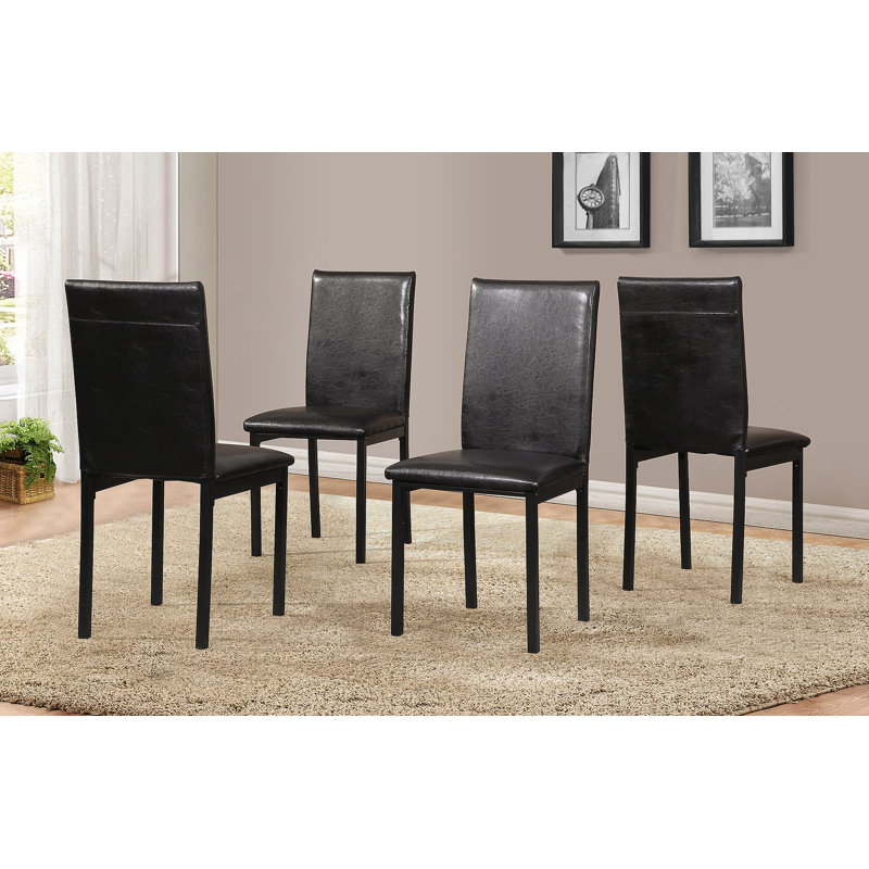 Ensemble de 4 chaises de salle à manger Noyes, Noir