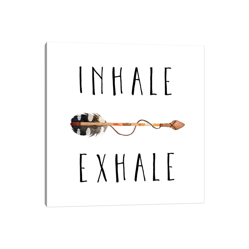 Inhale Exhale - Print on Canvas, Wrapped Canvas, 66.04cm H x 66.04cm W x 3.81cm D