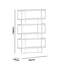 Modern White Bookshelf, 5 Shelves, 35.4 x 51.5 x 7.7 inches | 100% Melamine Coated Particle Board, Thickness: 0.7 inches | Wall-Mountable, Stylish Design for Home & Office | Durable & Functional Storage Solution