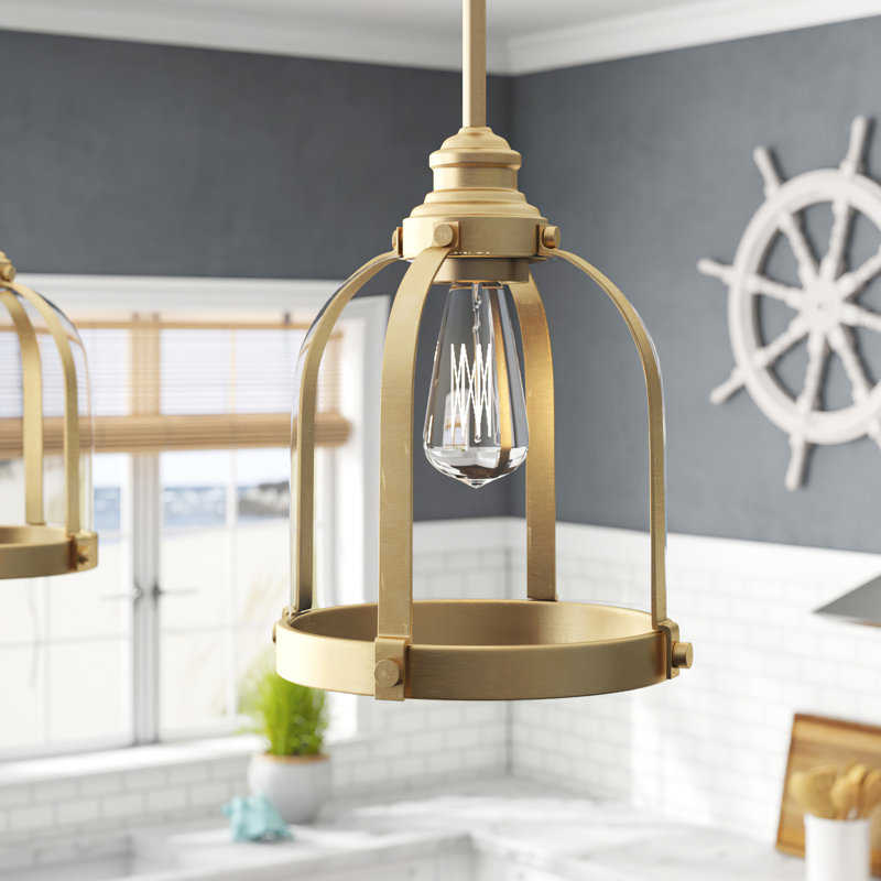 Doucette 1 - Light Single Pendant, Aged Brass