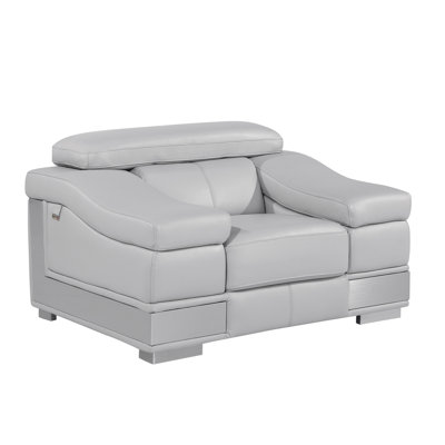 Chaise en cuir italien à grain supérieur