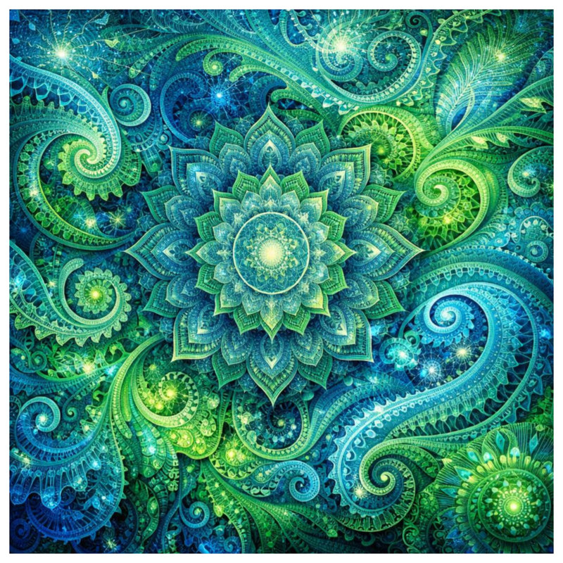 Édredon complexe à motif cachemire Mandala, Très grand lit