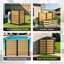 Panneau de clôture 78 po pour écran d'intimité, climatiseur en bois pour sol dur et sol mou, ensemble de 2 panneaux, raccordement à 4 côtés-114659807-114852559