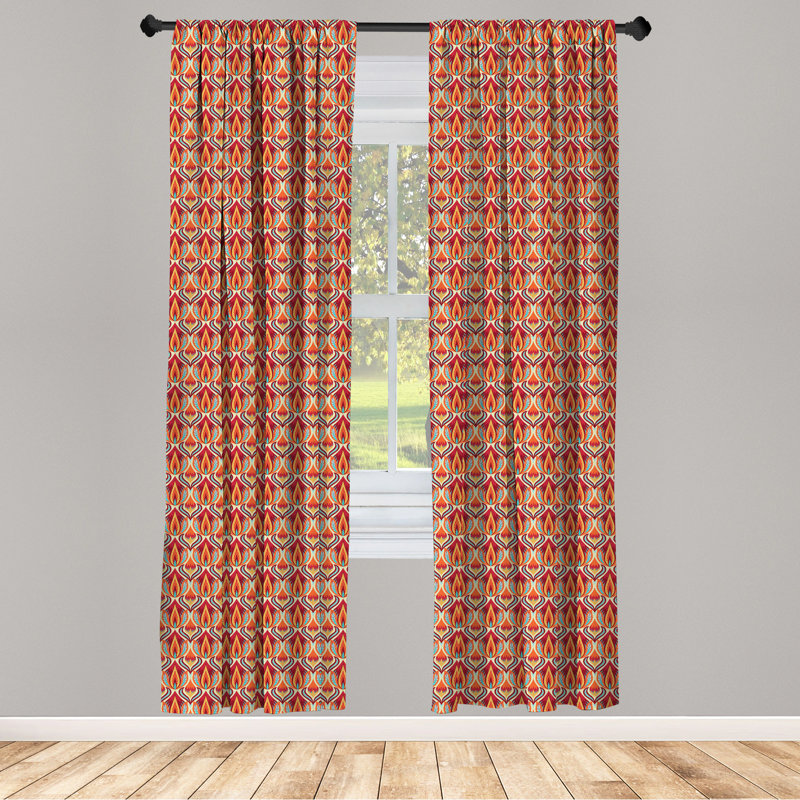Semi-Sheer Rod Pocket Curtain Panels, 28" x 63"