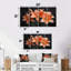 Ensemble de salon art mural lys orange printemps noir photo III-1411936057