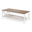 Table basse bicolore à cadre en V avec tablette de rangement inférieure-1767665939-1767665938
