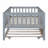 Wood Daybed with Trundle and Fence Guardrails-85954675-85954676