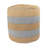 Abedin Industrial Striped Handmade Cotton Upholstered Ottoman Pouf