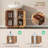 Bathroom Vanity Cabinet, Under Sink Bathroom Cabinet With 2 Doors And Adjustable Shelf, Rustic Brown (Without Bathroom Basin)