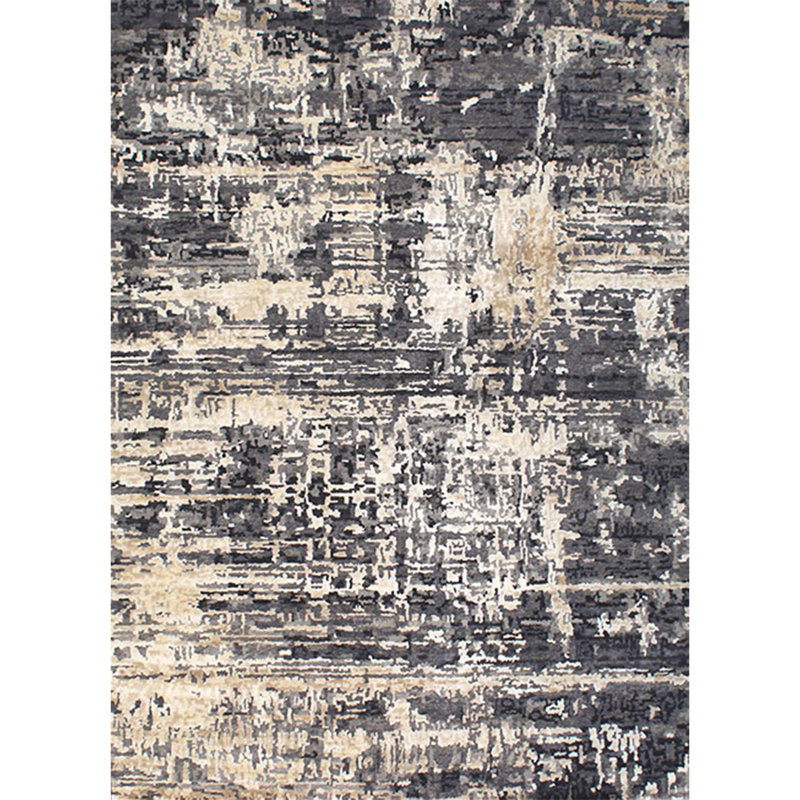 Tapis gris et argent noué à la main de haute qualité