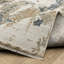 Tapis beige / bleu sarcelle à éléments abstraits Ehlena-392167614