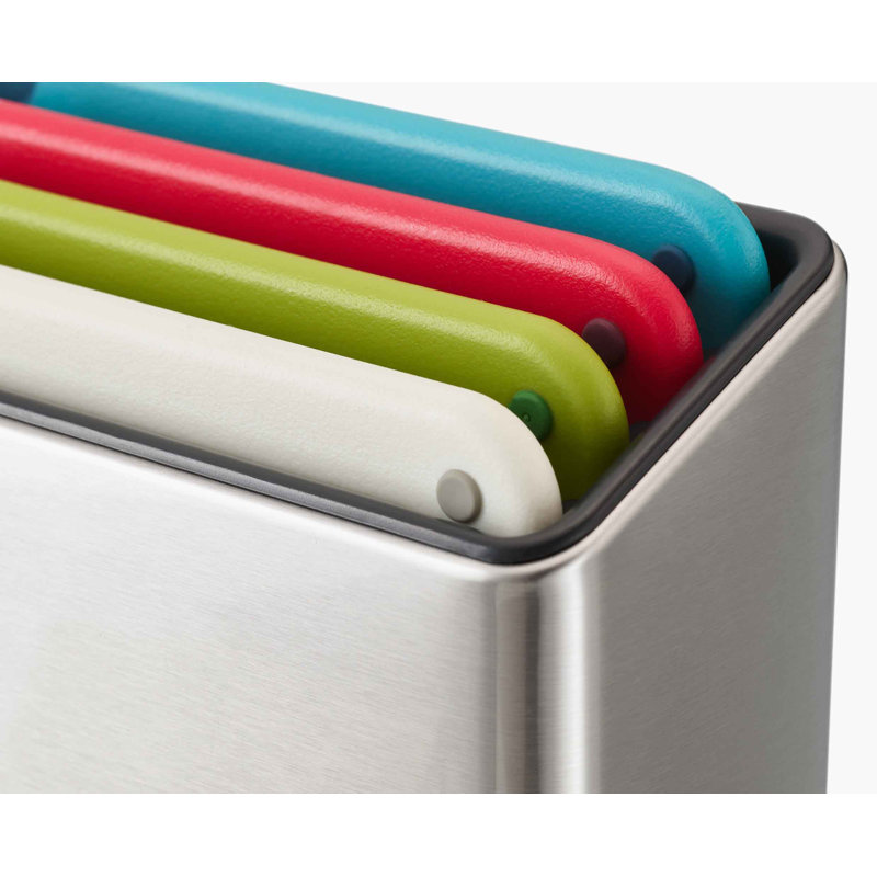 Folio Icon 4-Piece Cutting Board Set with Storage Case, 9.5" W x 13.375" L 