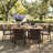 Anivea 7-Piece 6-Person Solid Teak Wood Dining Set with Cushions