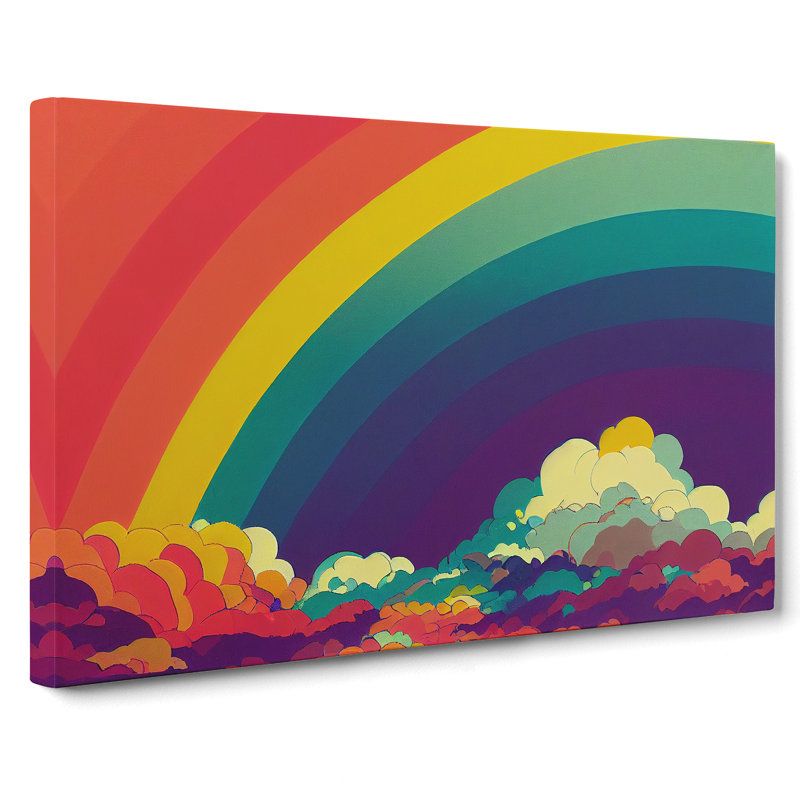 Pop Art Rainbow Vol.4 Abstract - Wrapped Canvas Print, 35cm H x 50cm W x 3cm D