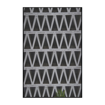 Tapis gris à motif géométrique Klatt