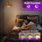 Aarzo 69.6'' Arched/Arc Rattan Floor Lamp With Led Light and Remote Control