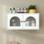 Armoire murale vitrée à porte vitrée, armoire flottante avec tablettes réglables pour la cuisine, la salle de bain et le salon