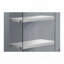 Bibliothèque, bibliothèque, étagère, 5 niveaux, h 60 po, bureau, chambre à coucher, stratifié blanc brillant, verre trempé transparent, contemporain, moderne