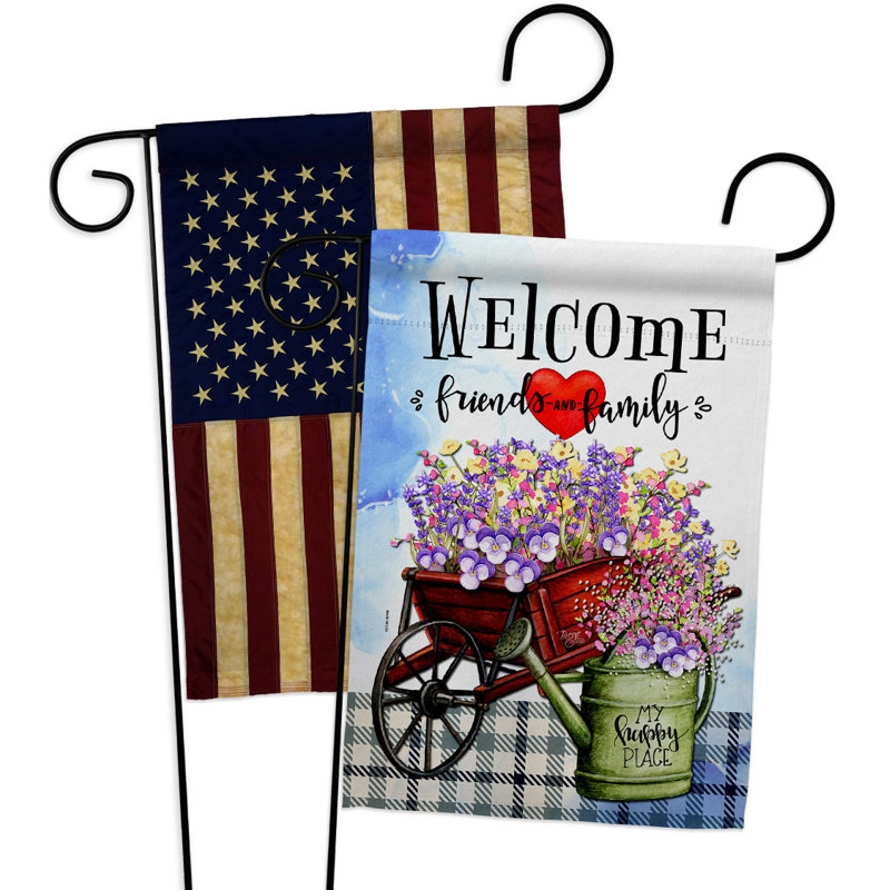 Double Sided 18.5'' H x 13'' W Polyester Garden Flag