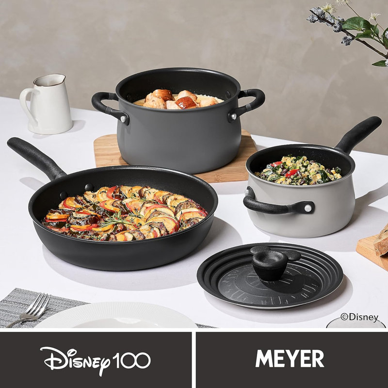 Meyer Prestige Disney Steamboat Willie Limited Edition 4 Piece Pan Set - Black