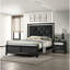 Table de chevet luxueuse 1 pièce 2 tiroirs Glam