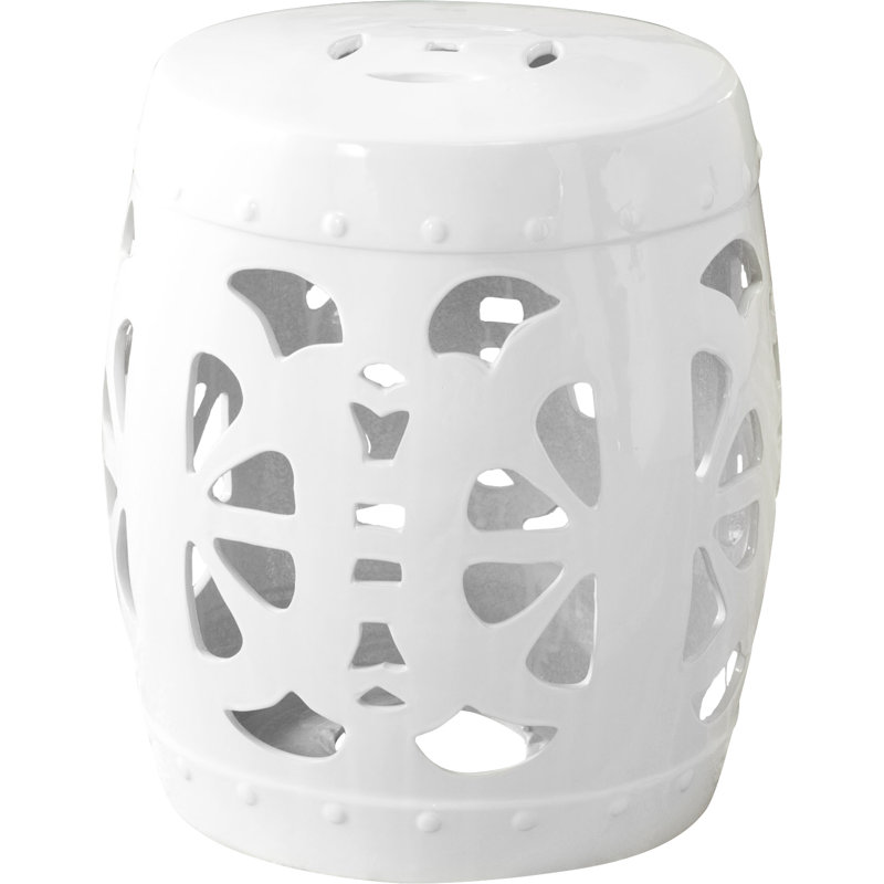 Tabouret de jardin Ceramic, Blanc