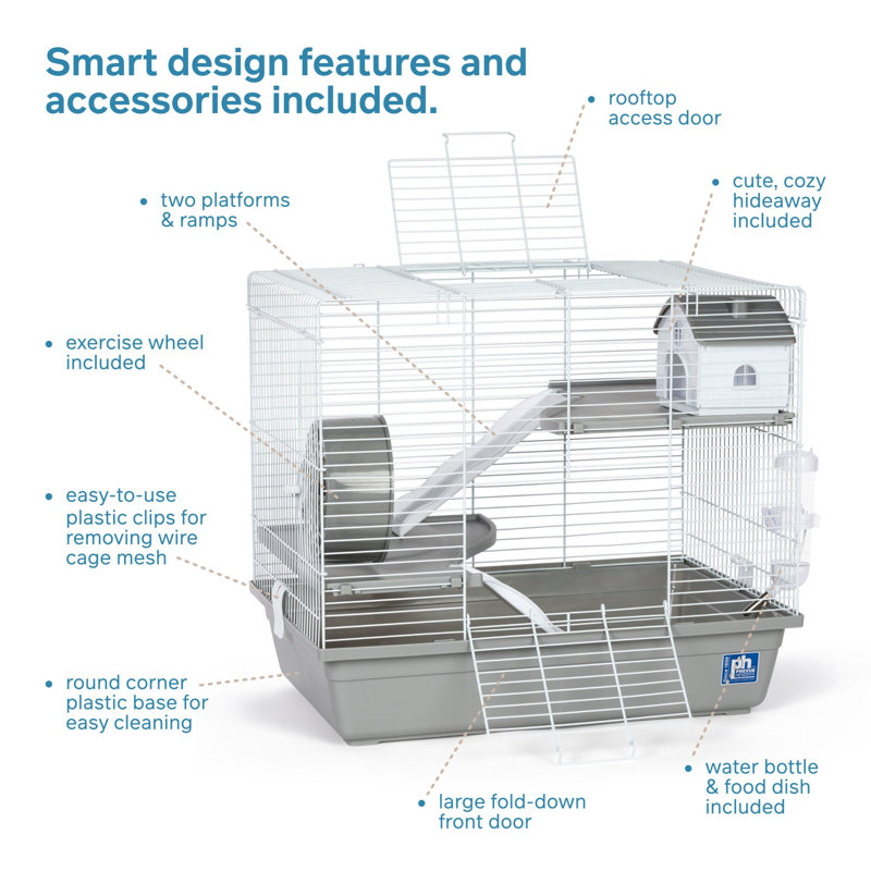Claybourne Small Animal Cage, Gray
