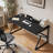 60" Computer Desk for Home Office, Industrial Writing Desk with Metal Frame, Large Workstation Table for Bedroom Apartment Study-710233843-708199116