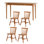 Solid wood refined multi-functional table set
